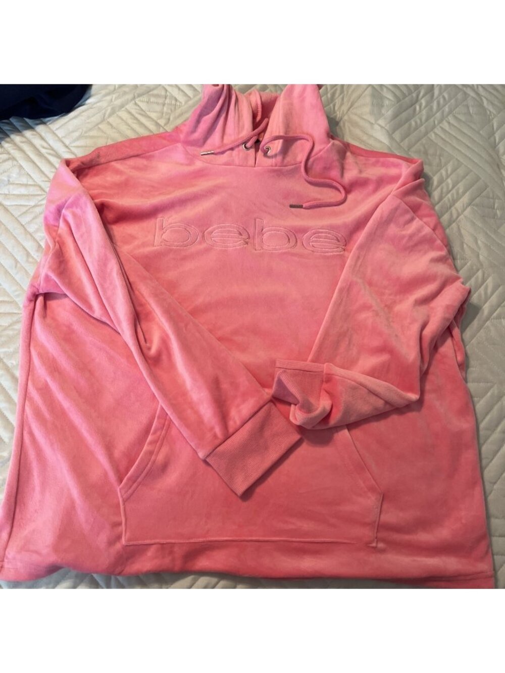 Pink Bebe Y2K Velour Hoodie Soft Women’s Large hooded